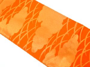 アンティーク　芝草に雲模様織り出し　リバーシブル全通袋帯（着用可）